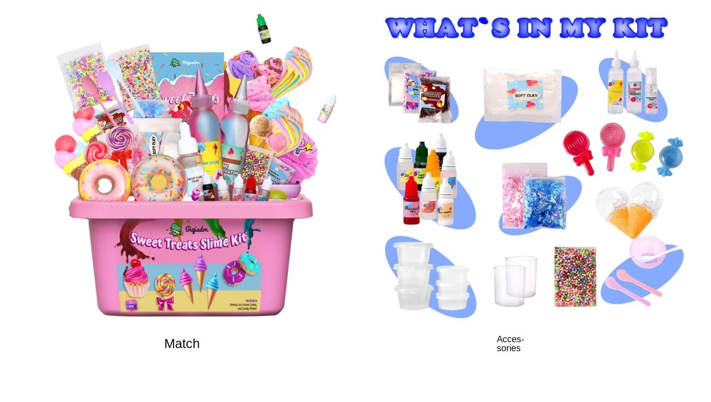Sweet Treats Slime Kit Diy Foaming Glue Fake Water Slime Girl Bubble Set Crystal Mud Safety DIY Ice Cream Squishy Toy with Box