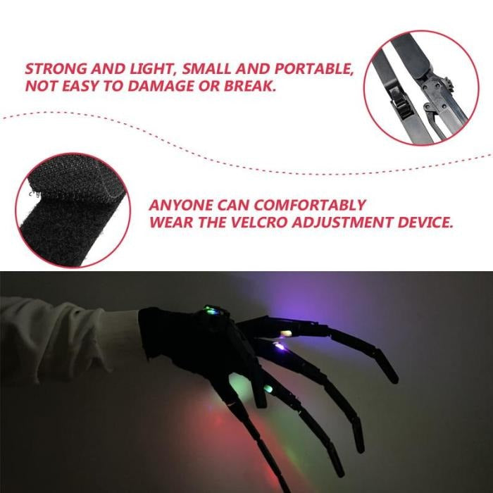 Halloween Articulated Fingers Scary Fake Fingers Skeleton Hand Cosplay Finger Glove Realistic Horror Ghost Claw Prop Party Decor