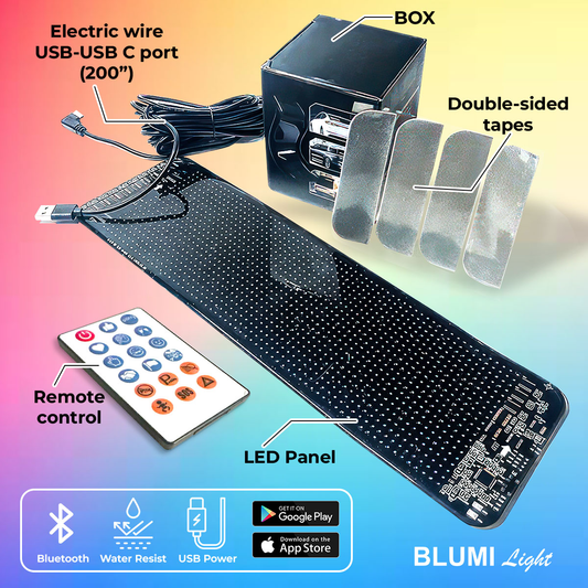 Blumilight® Led Display Programmable Flex LED Display (APP+Remote)