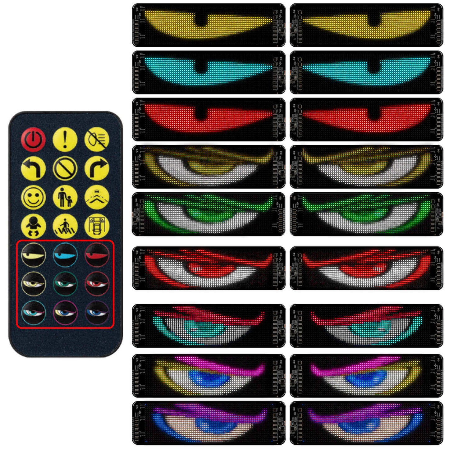 Gelrova Car LED Display – Demon Eyes 2 Pack