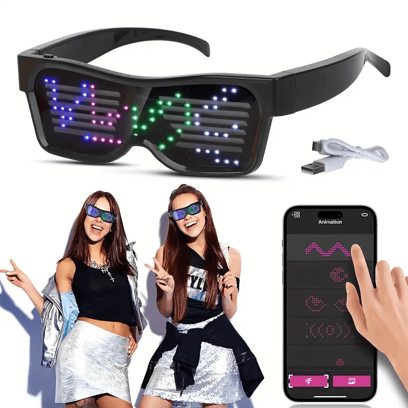 Gelrova Customizable 4-Color LED Glasses
