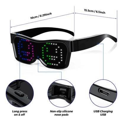 Gelrova Customizable 4-Color LED Glasses