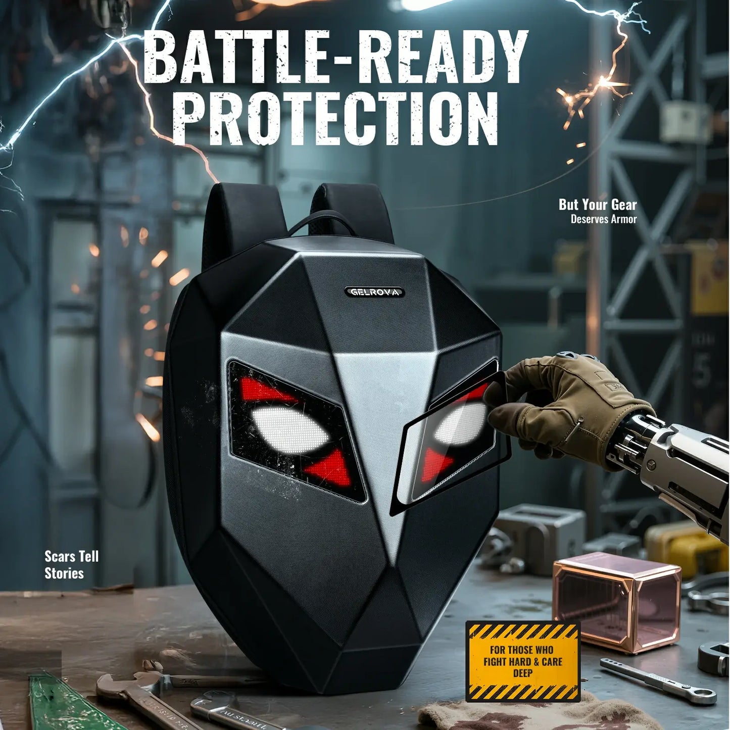 Gelrova Tempered Glass Screen Protector for Knight Series LED Motorcycle Backpack