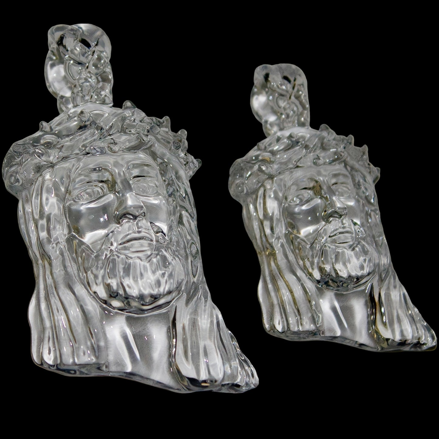 Clear Jesus Piece Pendant