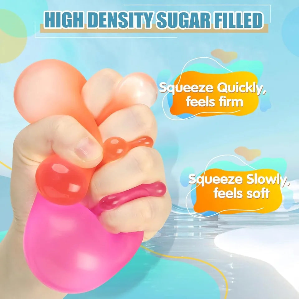 Stress Balls Memory Gel Gel Sugar Filled Large Squishy Fidget Toy for Kids Adults High Density Squeeze Balls for Stress Relief