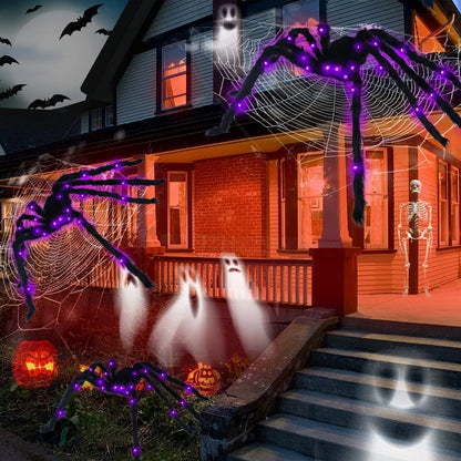 Halloween Spider Decorations  Light Up Giant Spider for Indoor Outdoor Halloween Decorations Yard Party House