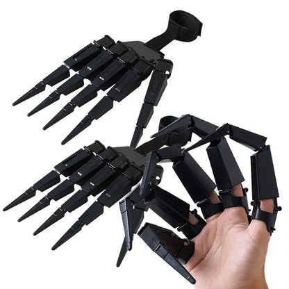 Halloween Articulated Fingers Scary Fake Fingers Skeleton Hand Cosplay Finger Glove Realistic Horror Ghost Claw Prop Party Decor