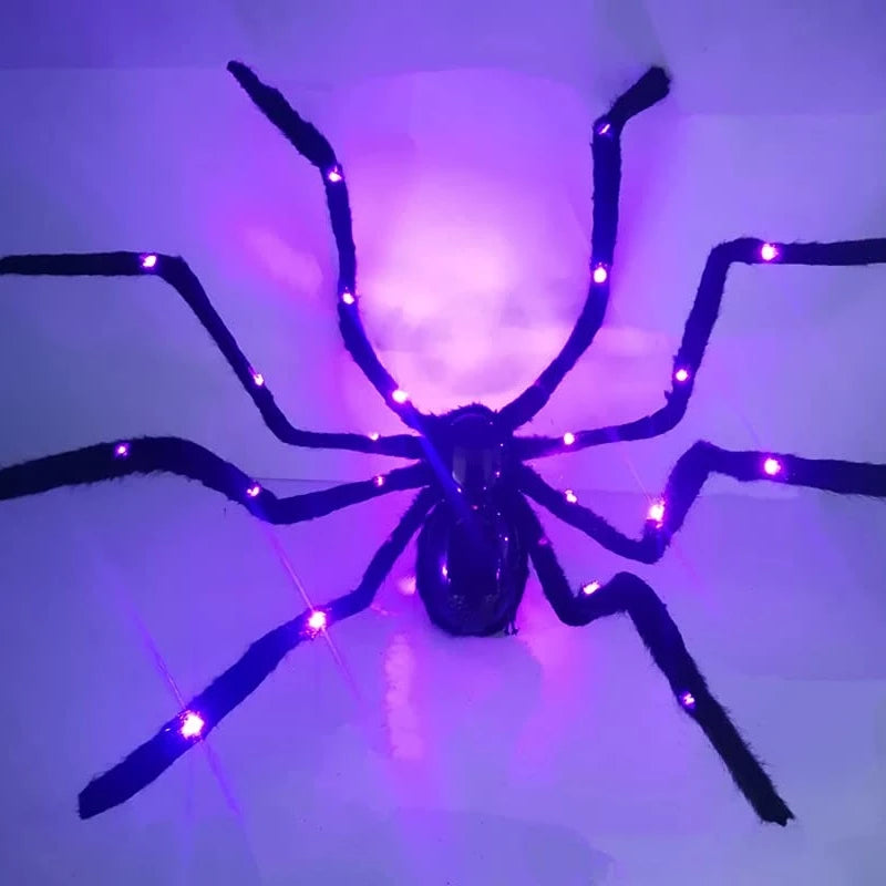 Halloween Spider Decorations  Light Up Giant Spider for Indoor Outdoor Halloween Decorations Yard Party House