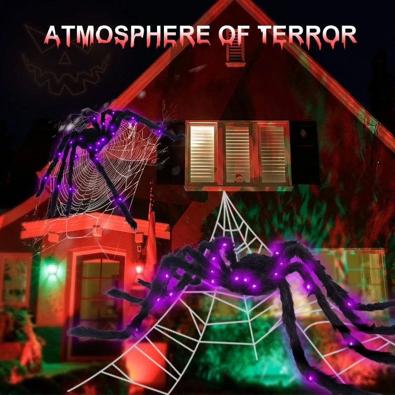Halloween Spider Decorations  Light Up Giant Spider for Indoor Outdoor Halloween Decorations Yard Party House