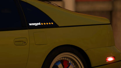 Wanted  LED Car Sticker
