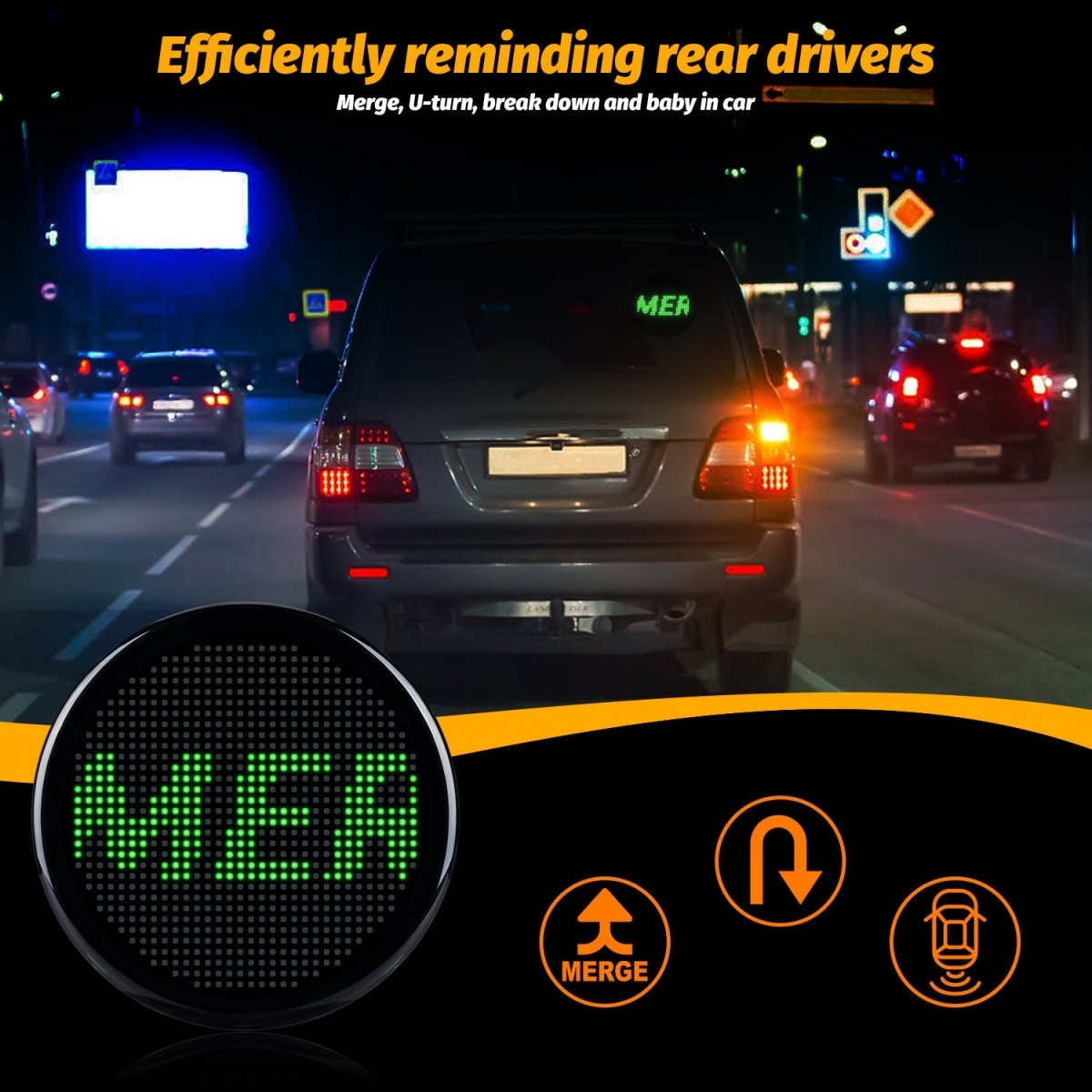 Gelrova LED Car Sign - Car Star 5 Driver Version, 4" Diameter
