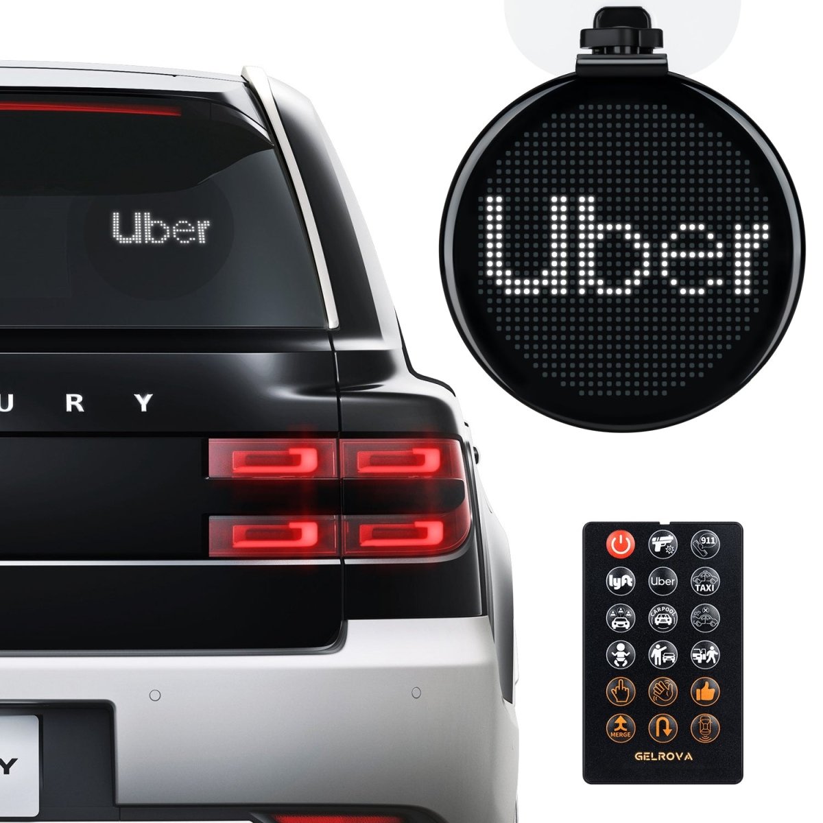 Gelrova LED Car Sign - Car Star 5 Driver Version, 4" Diameter